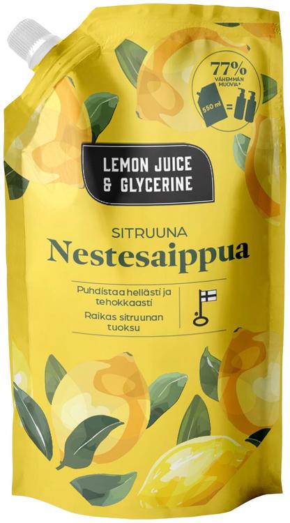 Vedelseebi täitepakend Lemon Ju&cerine sidrun 550ml