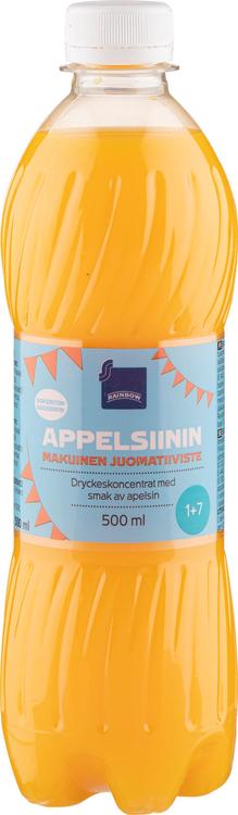 Rainbow apelsinimaitseline kontsentraat 1+7, suhkruvaba, 500 ml