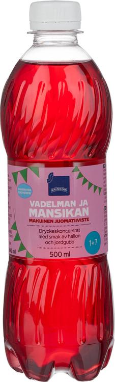Rainbow vaarika-maasikamaitseline kontsentraat 1+7, 500 ml