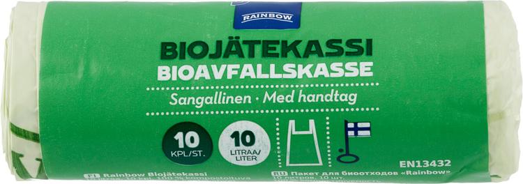 Rainbow prügikotid 10 l, 10 tk, bio
