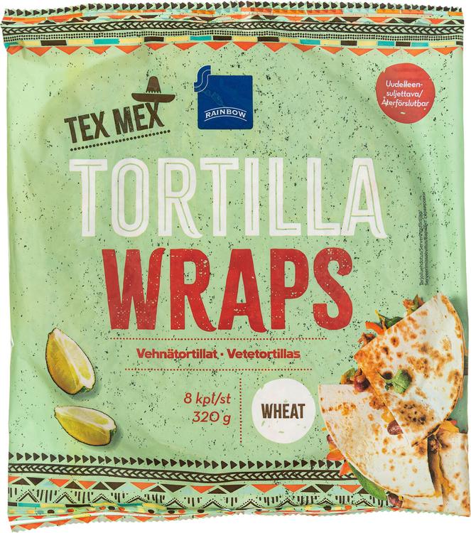 Rainbow tex mex tortilla wrapid 320 g 8 tk