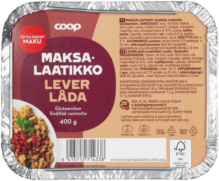 Coop Maksavorm rosinatega 400g