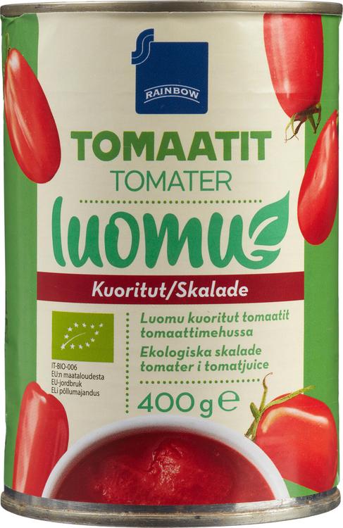 Kooritud tomatid 400/240 g, Öko