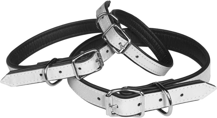 Pet First must nahast kaelarihm voodri ja helkuriga, 25 mm x 60 cm