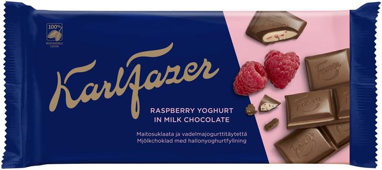 Fazer piimašokolaad vaarikajogurtiga 121g
