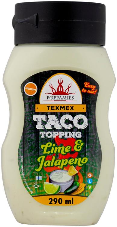 Poppamies tex-mex vürtsikas takokaste laimi ja jalapenoga 290 ml