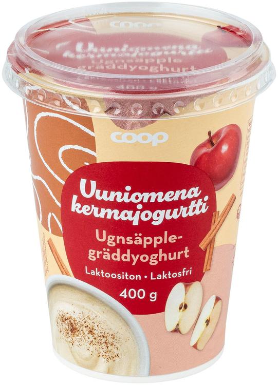 Coop õuna-kaneeli-koorejogurt, laktoosivaba, 400g