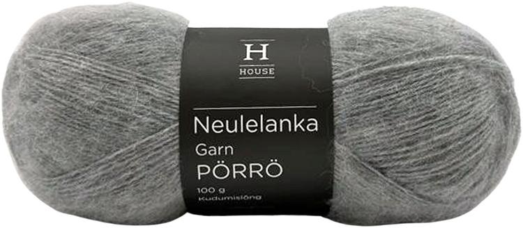 Lõng Pörrö vill-mohäär-akrüül 100g 710239 Helehall