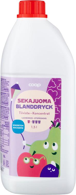 Coop segujoogi suhkruvaba kontsentraat 1+3 1,5l
