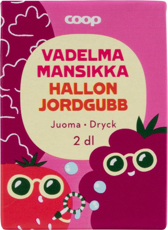 Coop vaarika-maasika jook 200ml