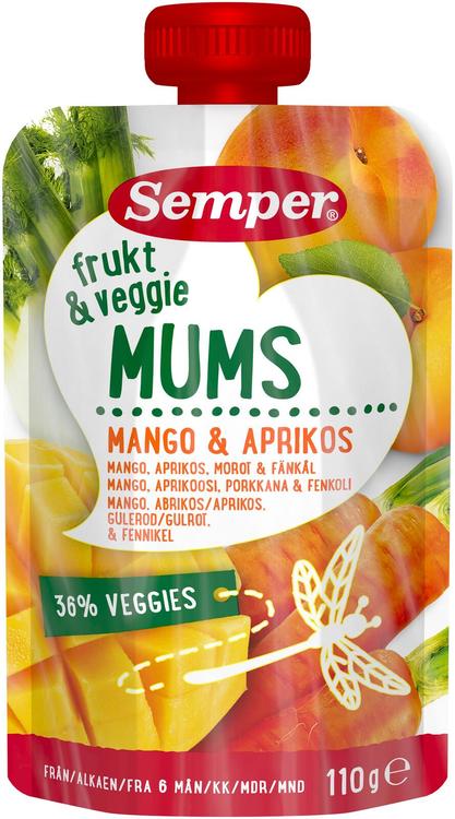 Semper Vegg Mums mango--marjapüree 6k 110g