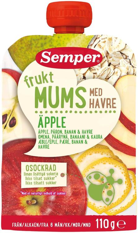 Semper Fruktmums õuna-kaera 6k 110g