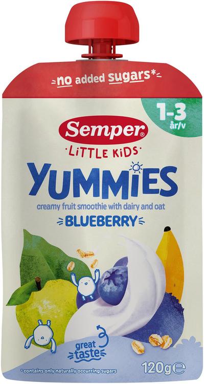 Semper Yummies smuuti mustika 120g 1-3a