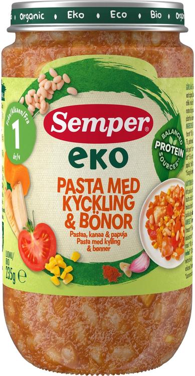 Semper EKO pasta kana ja ubadega mahe lastetoit 1a 235g