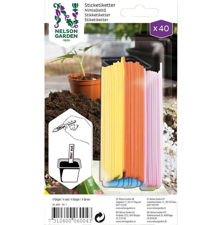 Etiketid 10 cm Color 40 tk