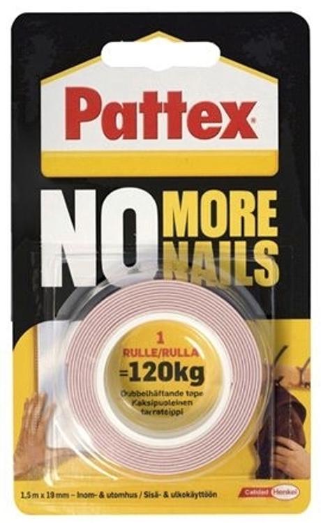 Kahepoolne teip Pattex 19mm x 1,5 m