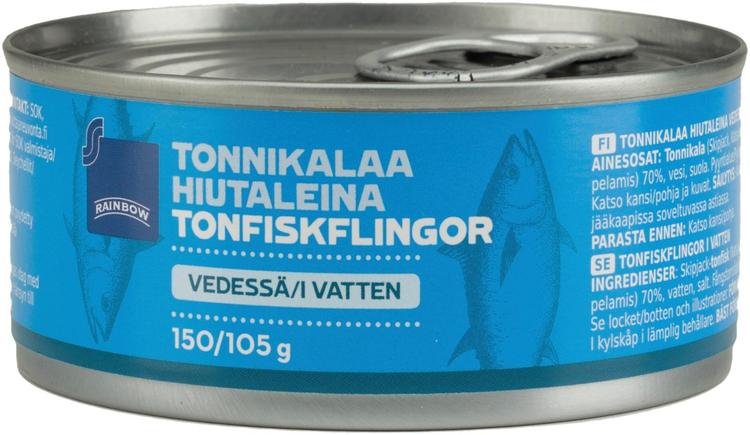 Purustatud tuunikala vees 150/105 g