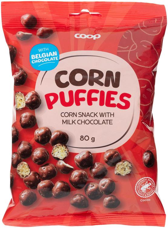 Corn puffies 80g šokolaadikott