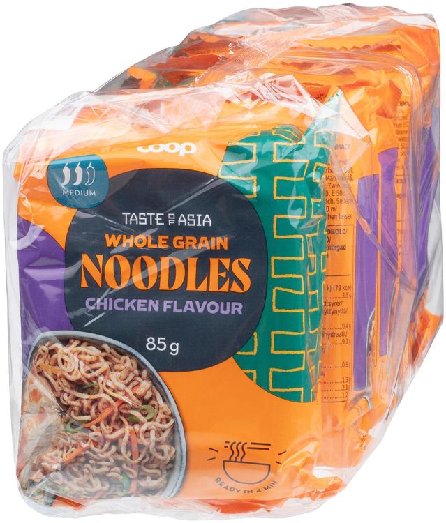 Täisteranuudlid (91%) vürtsisegu ja kana maitsega(9%) 425g