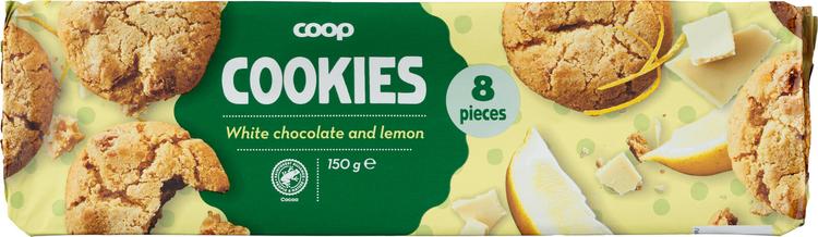 Coop küpsised valge šokolaadi ja sidruniga 150 g