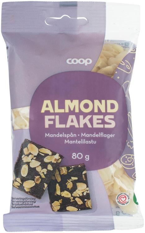 Coop blanšeeritud mandlilaastud 80g