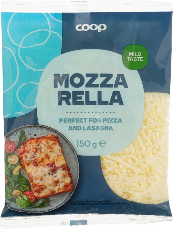 Coop Mozzarella riivjuust 21% 150g