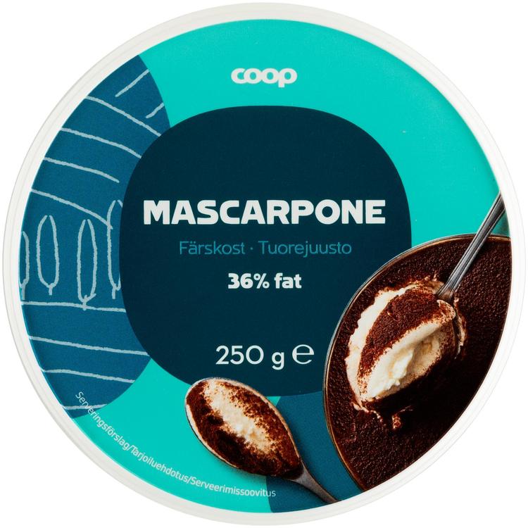 Coop mascarpone tuorejuusto 250 g
