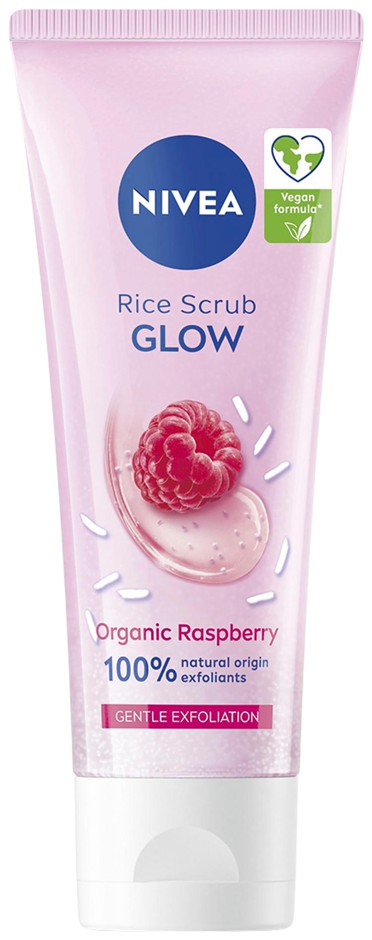 NIVEA 75ml Glow Rice Scrub -kuorintavoide kuivalle iholle