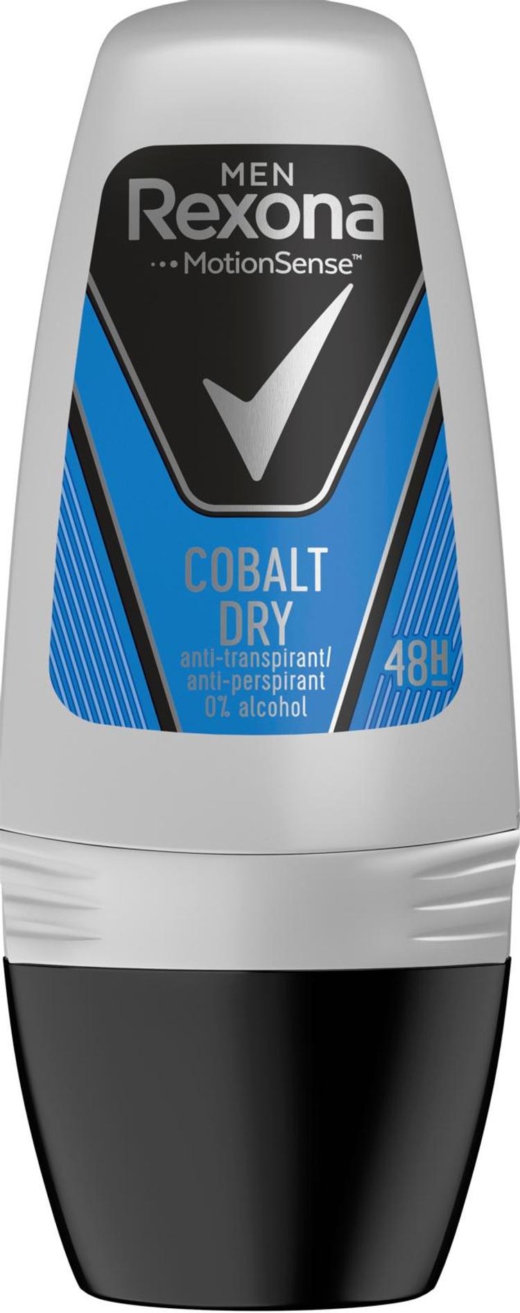 Rexona for Men Cobalt Antiperspirantti Deodorantti Roll-on Miehille 48 h suoja 50 ml