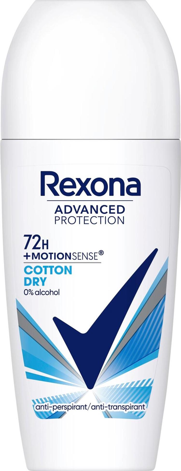 Rexona Advanced Protection Cotton Dry Antiperspirantti Deodorantti Roll-on naisille 50 ml