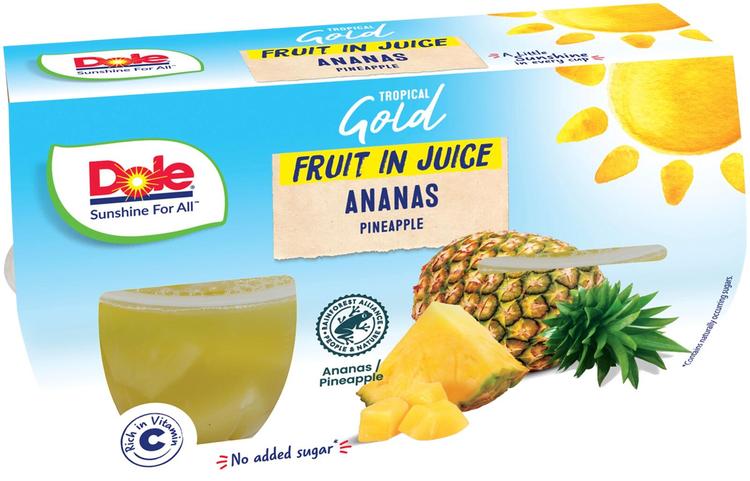 Dole Tropical Gold Ananas hedelmäkupit 4x113/68g