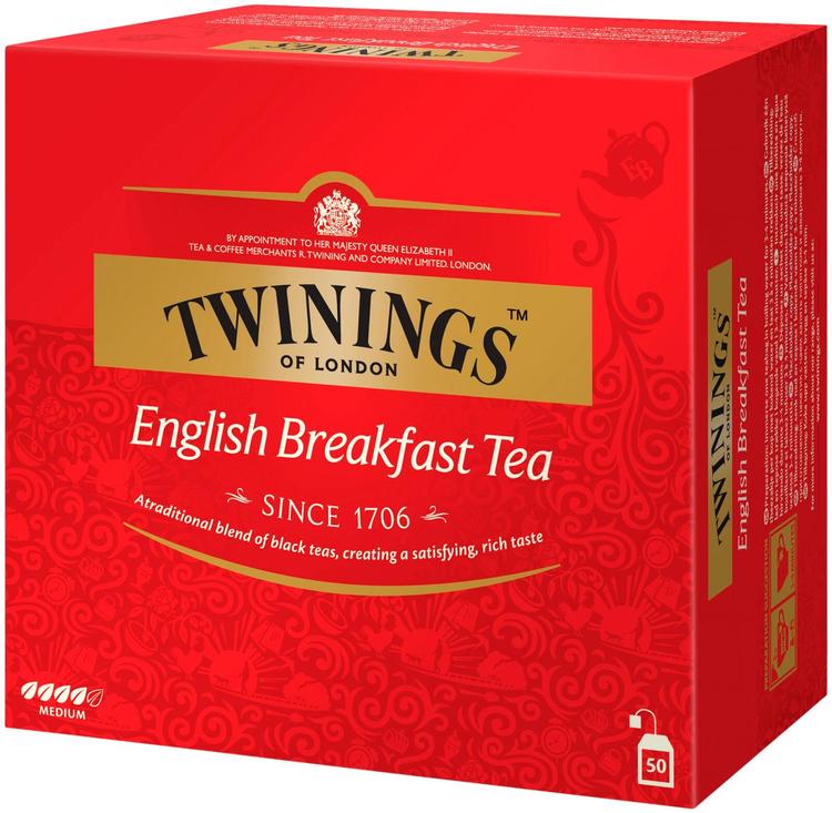 Twinings 50x2g English Breakfast tee