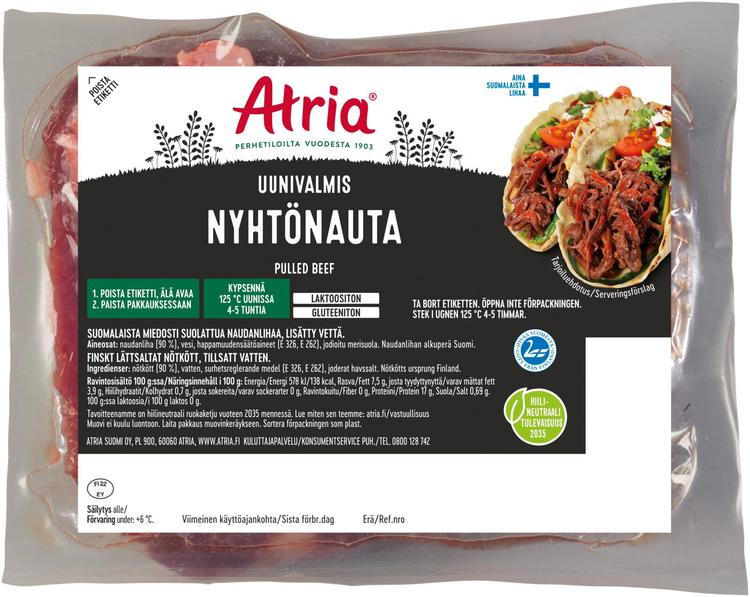 Atria Uunivalmis Nyhtönauta n1,0kg