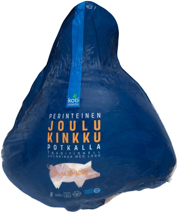 Kotimaista perinteinen joulukinkku potkalla 10-12 kg pakaste