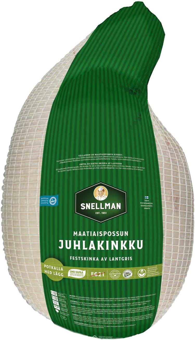 Snellman Maatiaispossun juhlakinkku potkalla pakaste n. 7 kg