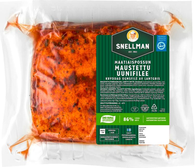 Snellman Maalaispossun maustettu uunifilee n1,4kg