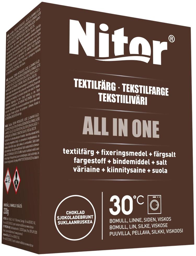 Nitor Tekstiiliväri All in one 230g ruskea