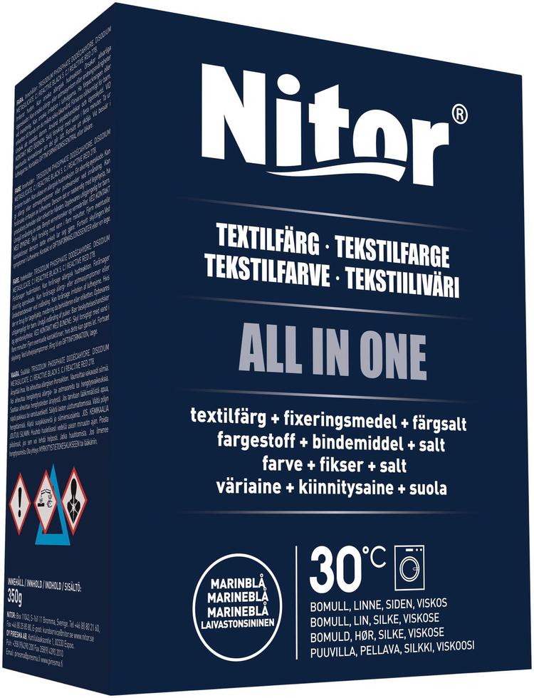 Nitor Tekstiiliväri All in one 350g mariini