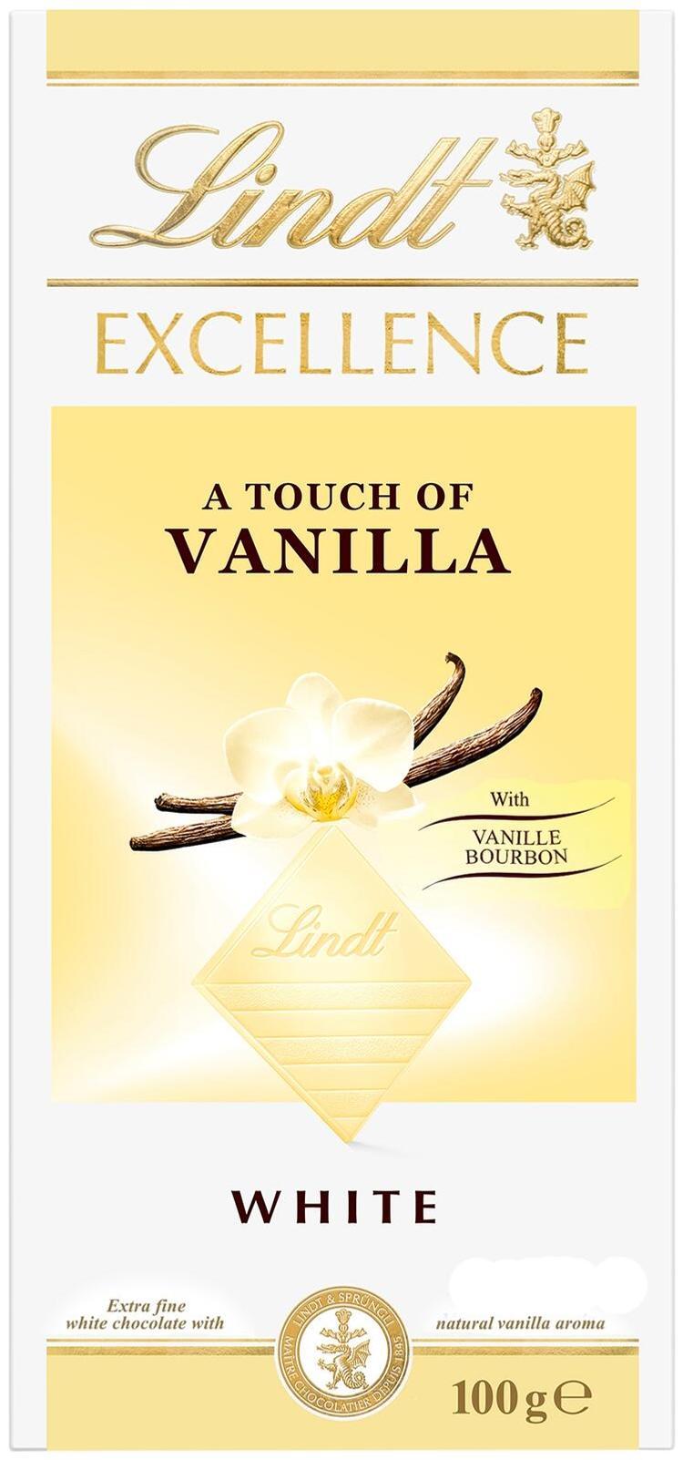 Lindt Excellence White Vanilla valkosuklaalevy 100g