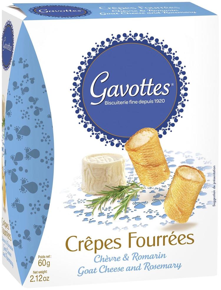 Gavottes Savoury Mini Crêpes suolakeksi vuohenjuusto&rosmariini 60g