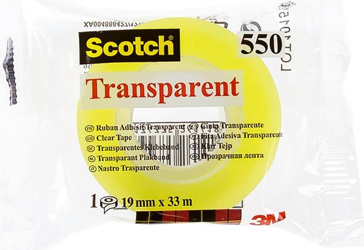 Scotch läpinäkyvä teippi 550 19 mm x 33 m