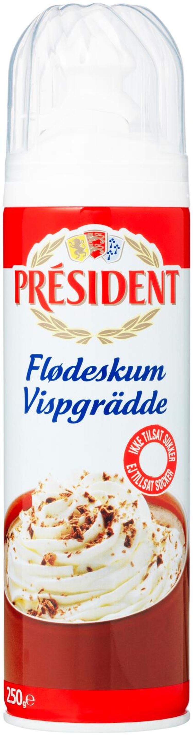 Président Sokeroimaton kermavaahtosuihke 250g