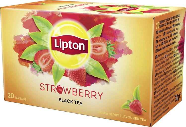 Lipton 20ps Strawberry musta tee