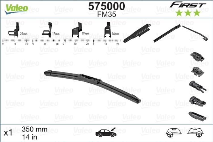 Valeo First yleissulka 350mm