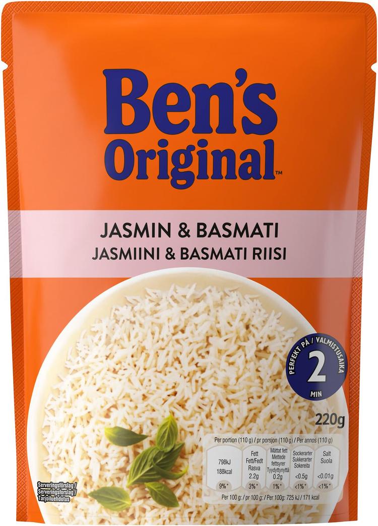 Ben's Original Jasmiini & basmati valmisriisi 220g