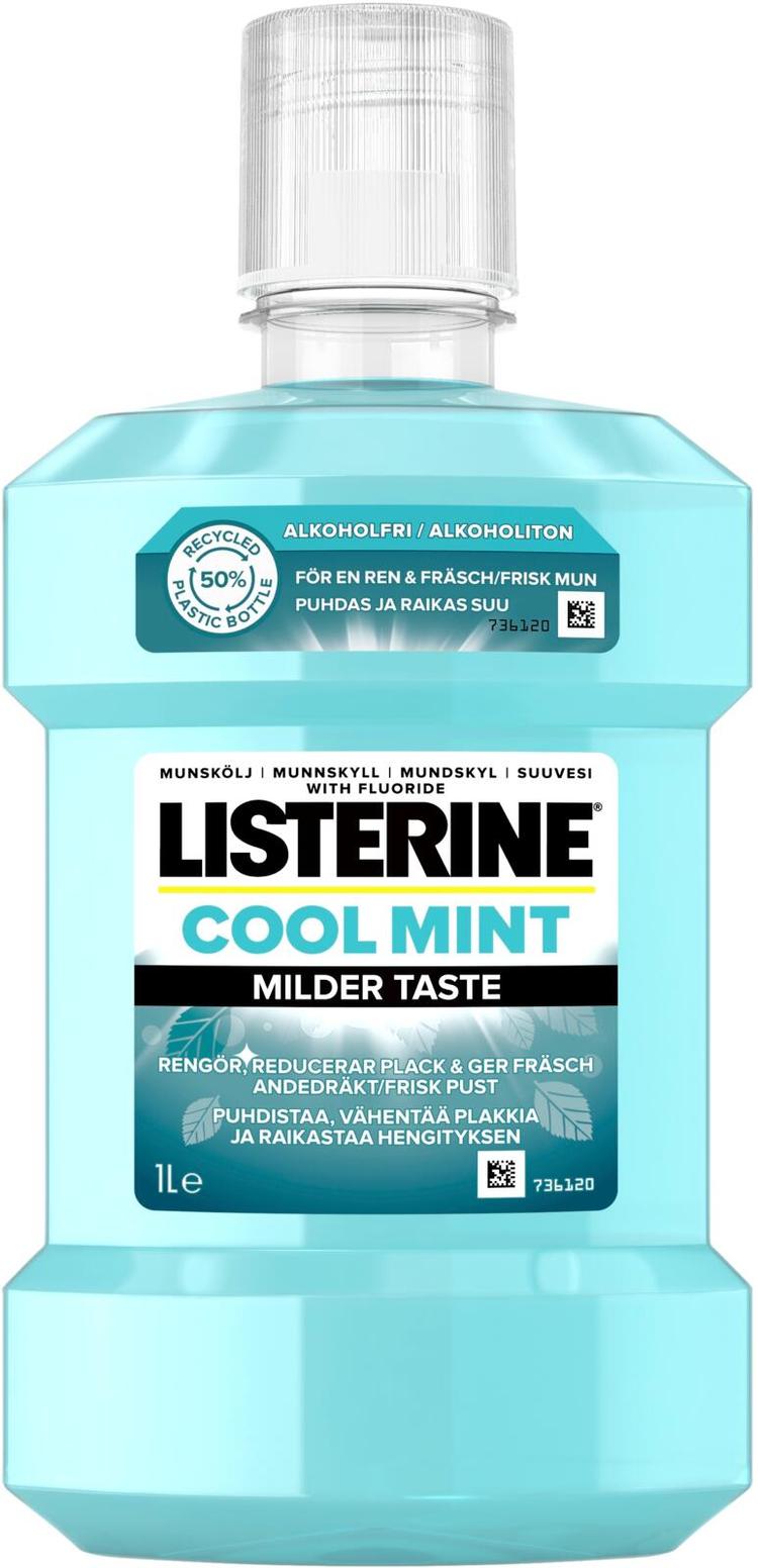 Listerine Cool Mint Milder Taste suuvesi, 1000 ml