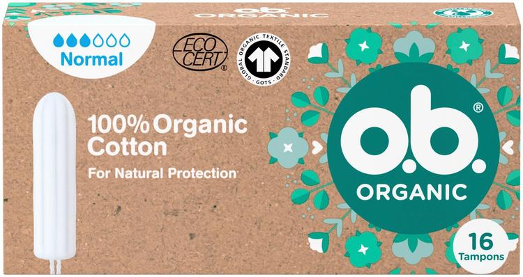 o.b. Organic Normal luomu tamponi 16 kpl