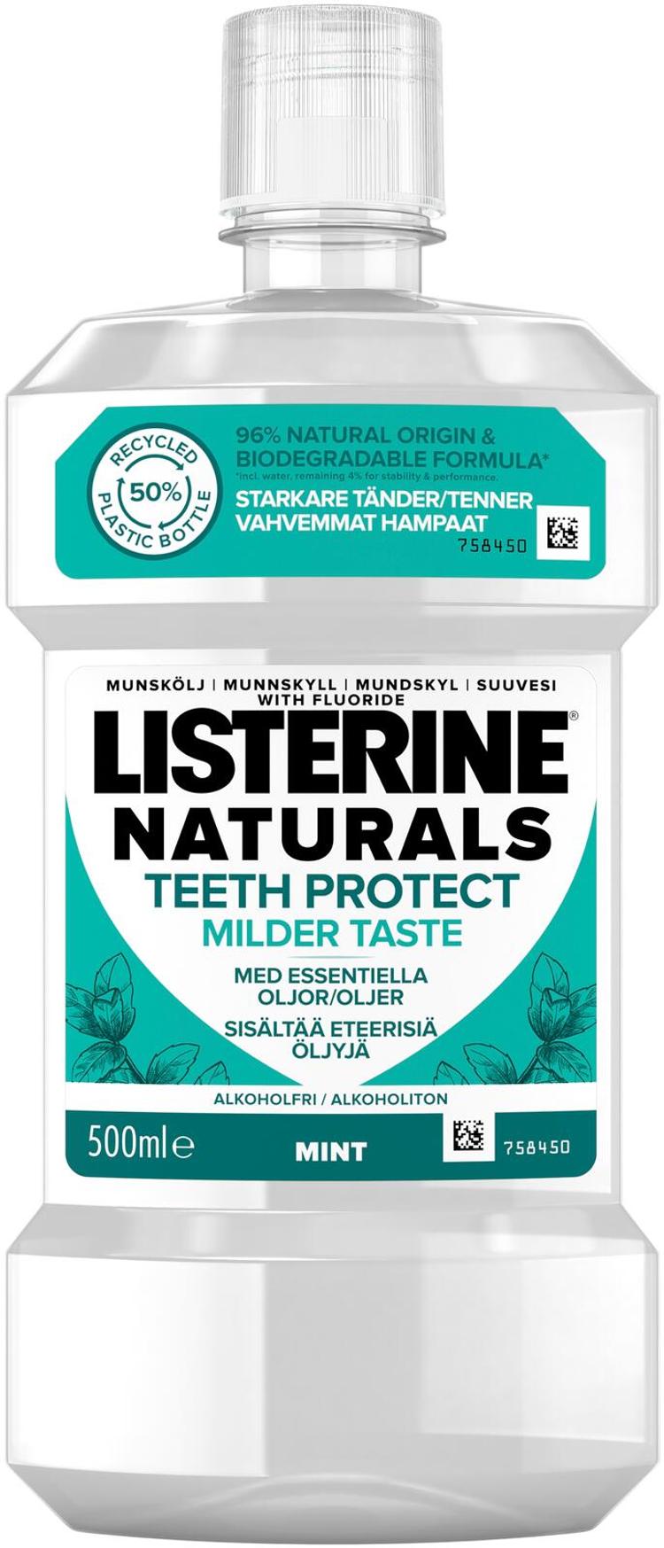 Listerine® Naturals Teeth Protect Milder Taste suuvesi 500ml