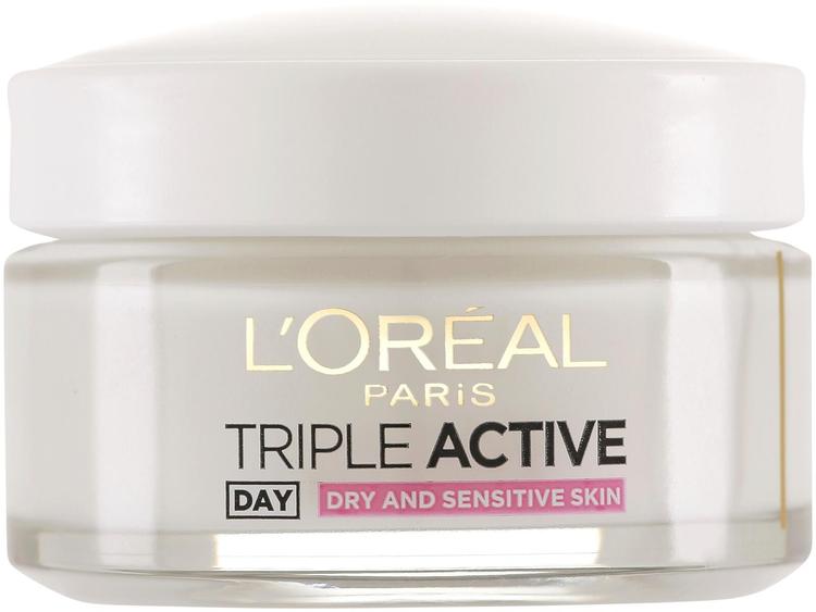 L'Oréal Paris Triple Active suojaava kosteusvoide kuivalle ja herkälle iholle 50ml