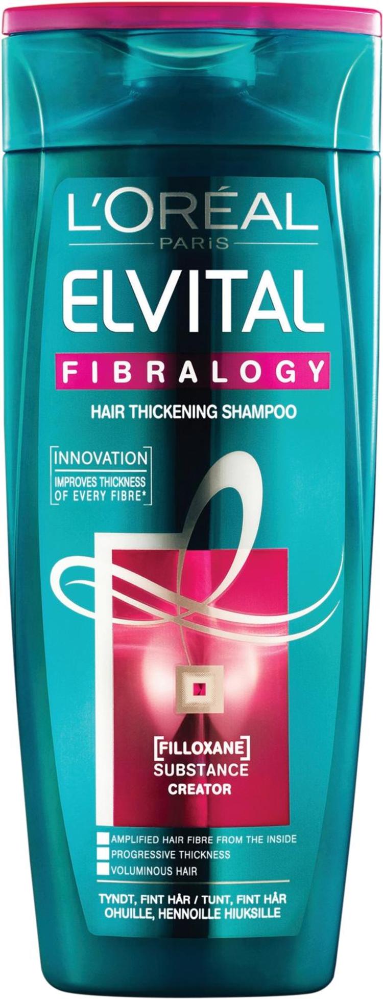 L'Oréal Paris Elvital Fibralogy shampoo ohuille, hennoille hiuksille 250ml